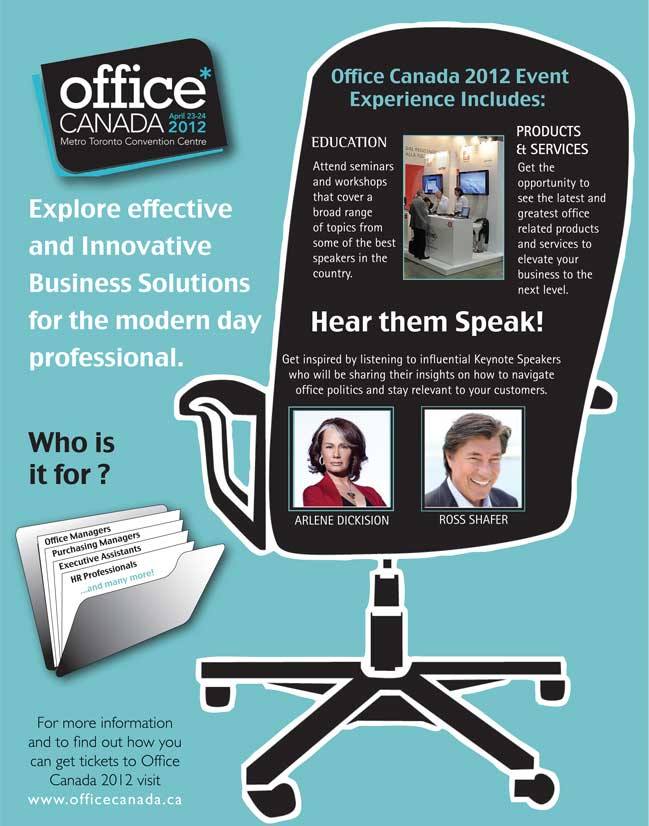 Tradeshow flyer for Office Canada